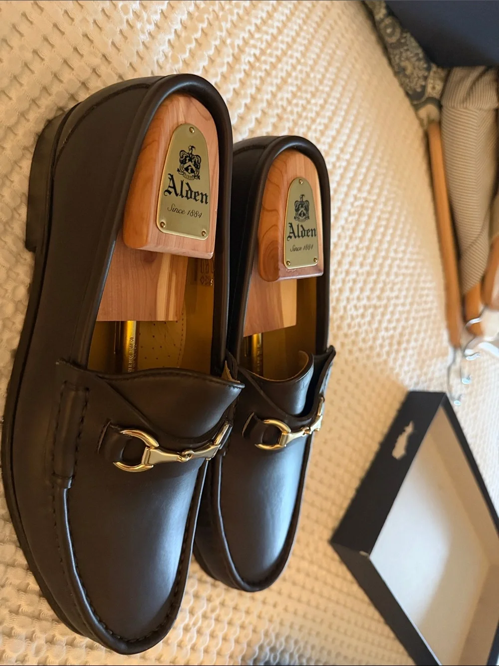 Classic Dark Brown Leather Bit Loafers by Horatio
